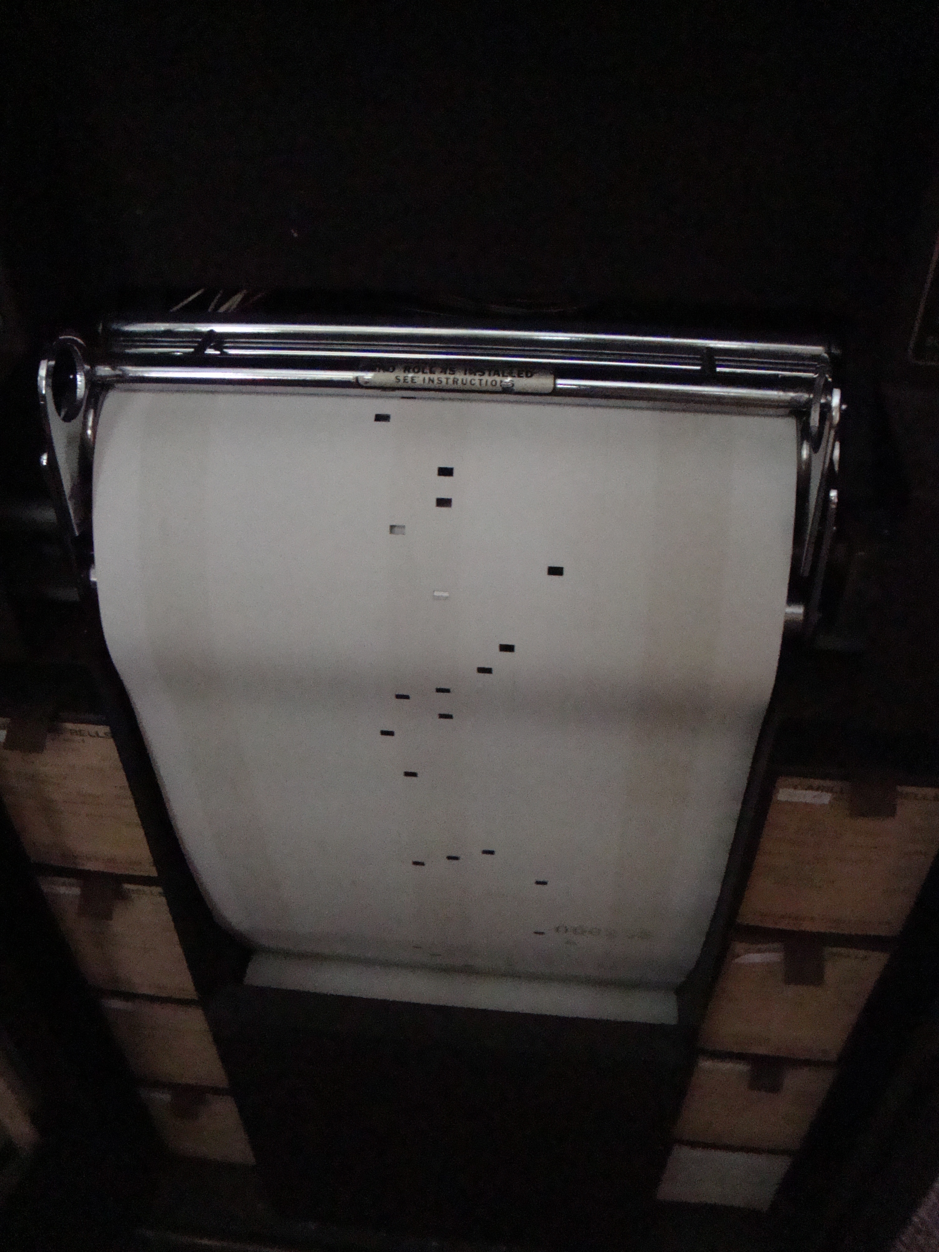 Music paper roll on Salem  1960 carillon